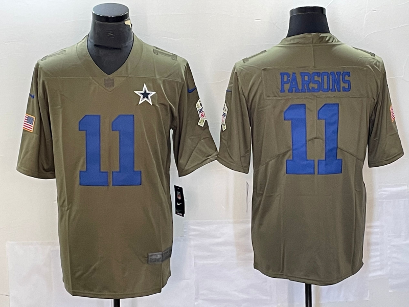 Men's Dallas Cowboys #11 Micah Parsons Olive 2017 Salute To Service Limited Stitched Football Jersey Men's Dallas Cowboys #11 Micah Parsons Olive 2017 Salute To Service Limited Stitched Football Jersey